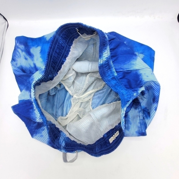 Onia "Charles 7" Ocean Blue Tie Dye Stripe printed swim shorts Size S - Picture 7 of 11